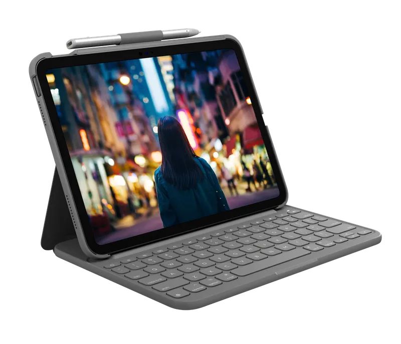 Logitech Slim Folio iPad Keyboard Case (for iPad 7th, 8th, 9th, 10th gen & A16)
