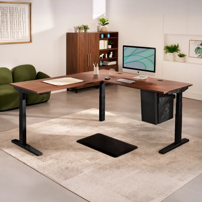 UPLIFT L-Shaped Standing Desk, 3-Leg