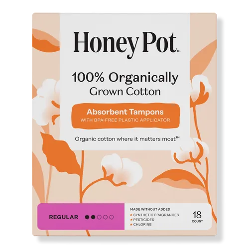 Organic Cotton Regular, BPA-Free Applicator Tampons