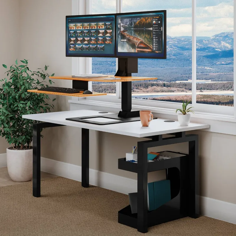 E7 Electric Standing Desk Converter by UPLIFT Desk
