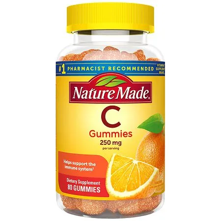 Nature Made Vitamin C Gummies 250 mg Tangerine, 80.0 ea