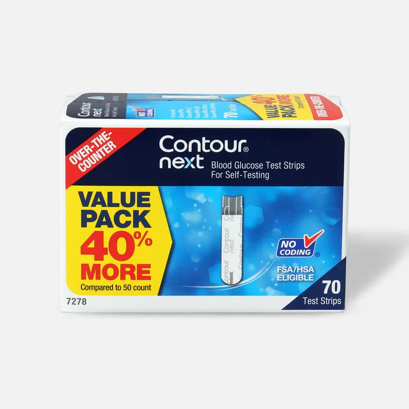 Bayer Contour Next Blood Glucose Test Strip, 70 ct.